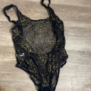 Black lace bodysuit